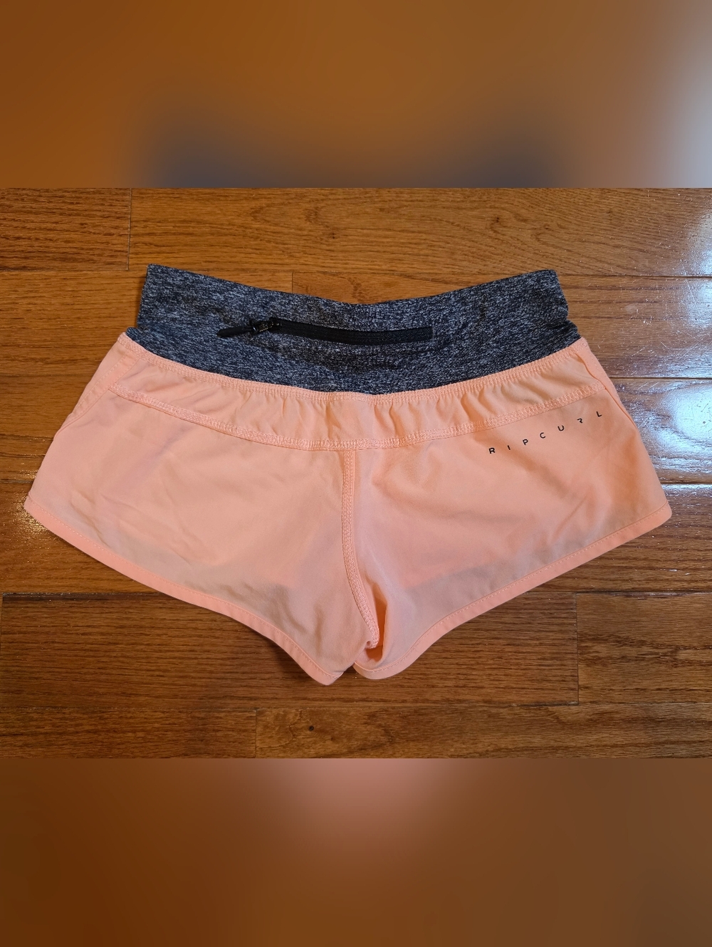 Rip Curl Peach Shorts XS with Heathered Gray Waistband - Picture 3 of 5